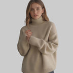Soft Knit Turtleneck Sweater in a Oversized Fit
