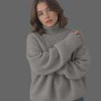 Soft Knit Turtleneck Sweater in a Oversized Fit