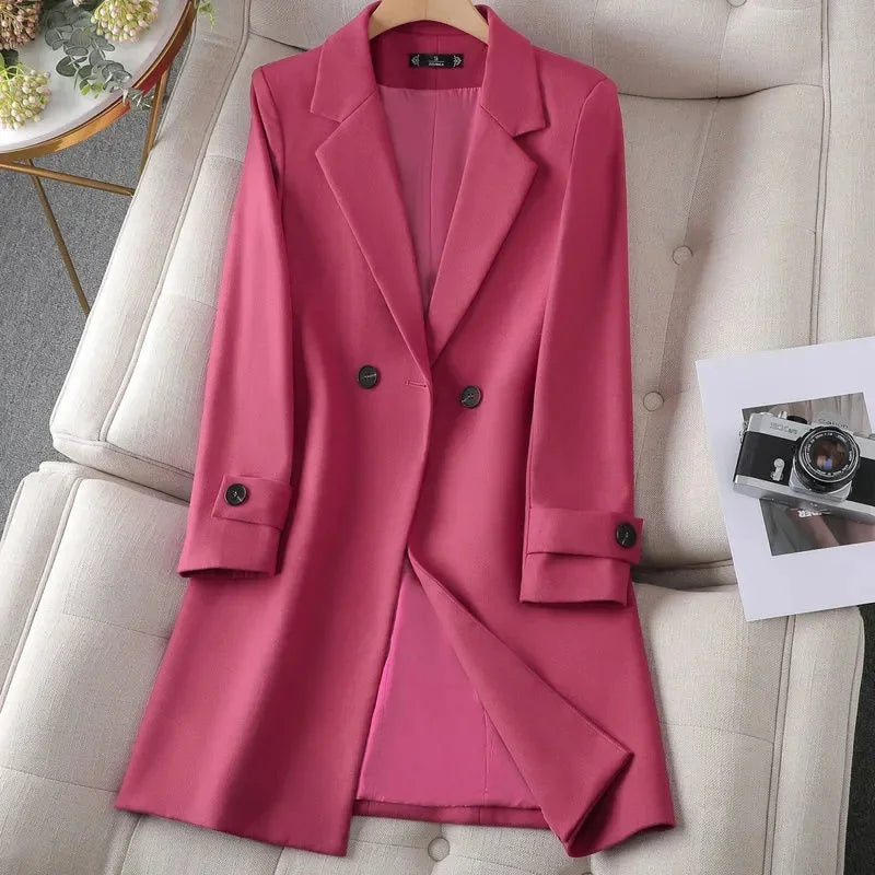 Women's Black Blazer | Tailored Fit, Tie Belt, Stand Collar 1