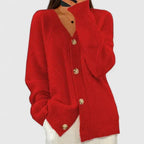 Women's Black Cardigan | V-Neck, Button Closure, Relaxed Fit 3