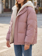 Women's Black Puffer Jacket | Fleece Lined, Boxy Fit, Adjustable Hem 10