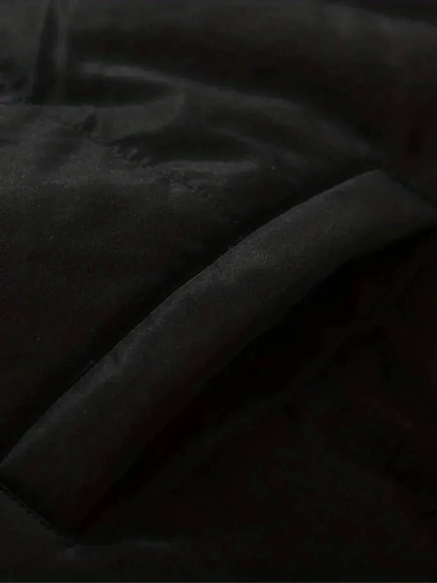 Women's Black Puffer Jacket | Fleece Lined, Boxy Fit, Adjustable Hem 4
