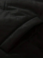 Women's Black Puffer Jacket | Fleece Lined, Boxy Fit, Adjustable Hem 4