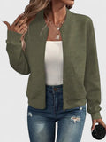 Women's Bomber Jacket | Geometric Texture, Lightweight, Comfortable Fit 0