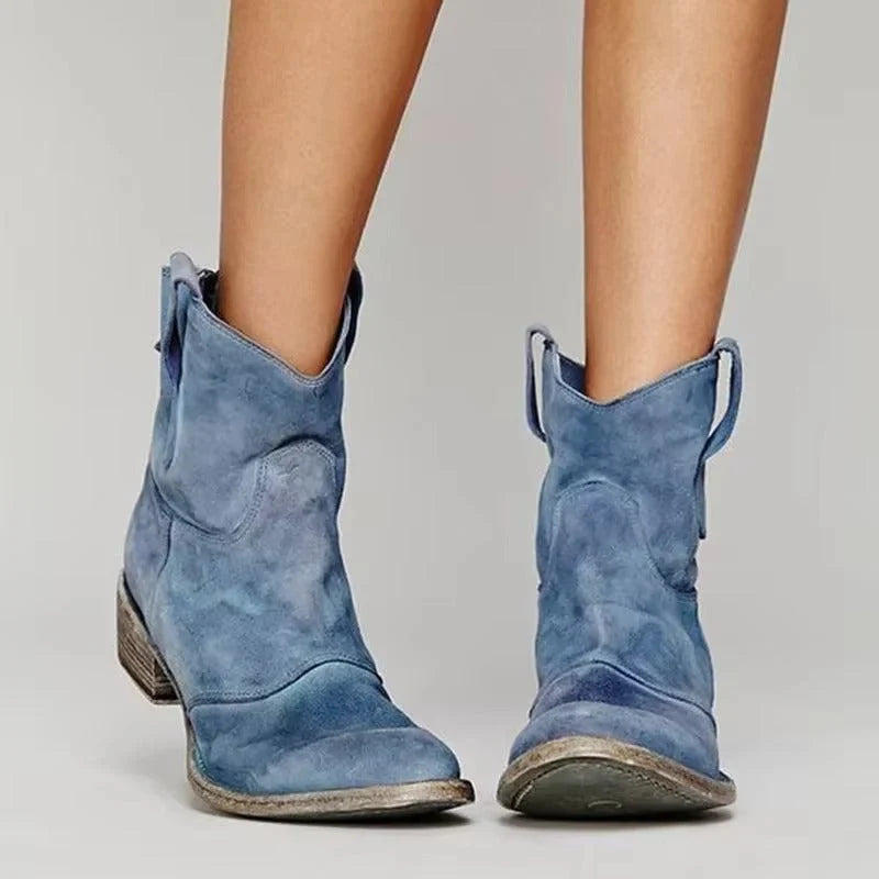 Women's Cowgirl Boots | Block Heel, Rounded Toe, Everyday Wear 0