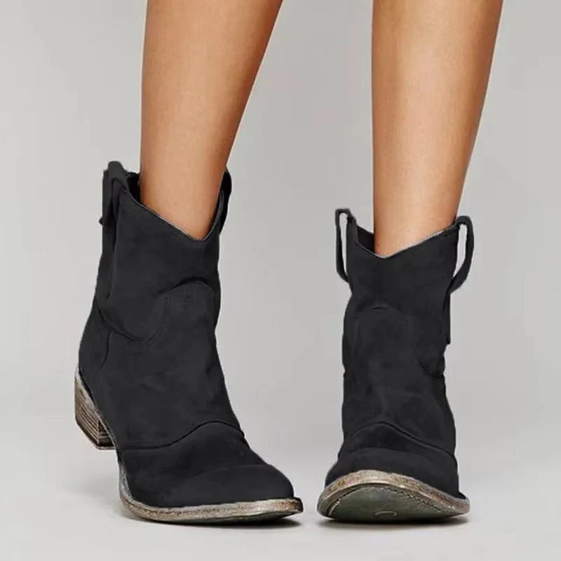 Women's Cowgirl Boots | Block Heel, Rounded Toe, Everyday Wear 2