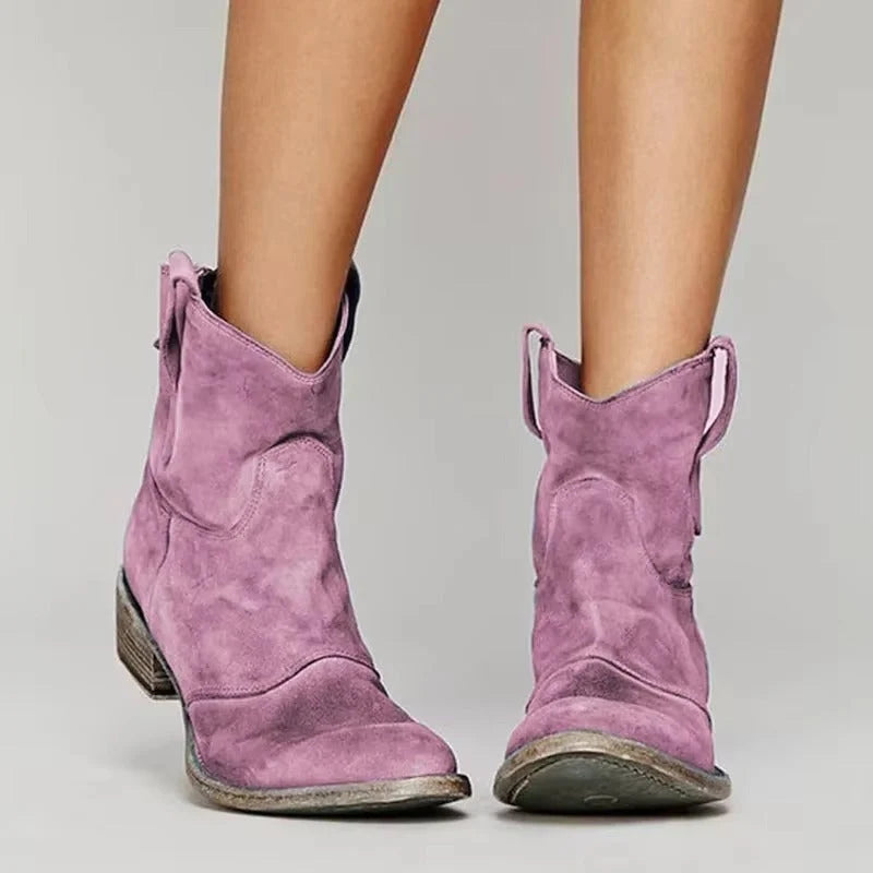 Women's Cowgirl Boots | Block Heel, Rounded Toe, Everyday Wear 4