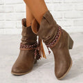 Women's Cowgirl Boots | Leather Look, Water-Resistant, Block Heel 0