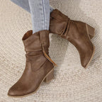 Women's Cowgirl Boots | Leather Look, Water-Resistant, Block Heel 5