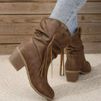 Women's Cowgirl Boots | Leather Look, Water-Resistant, Block Heel 6