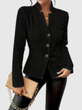 Women's Elegant Jacket | Tailored Fit, Geometric Texture, Structured Collar 0