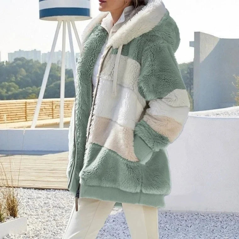 Women's Fitted Puffer Jacket | Protective Hood, Side Pockets, Warm Winter Coat 11