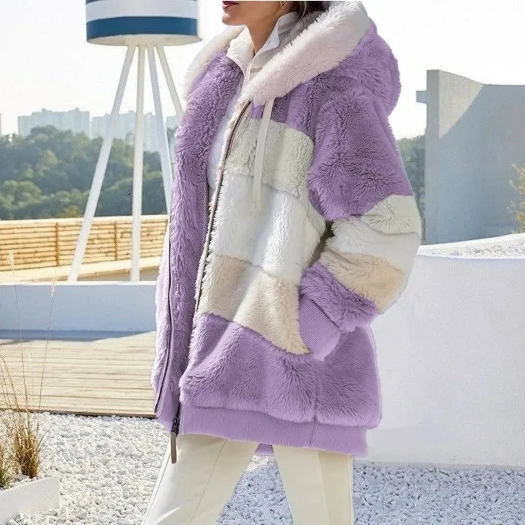 Women's Fitted Puffer Jacket | Protective Hood, Side Pockets, Warm Winter Coat 14