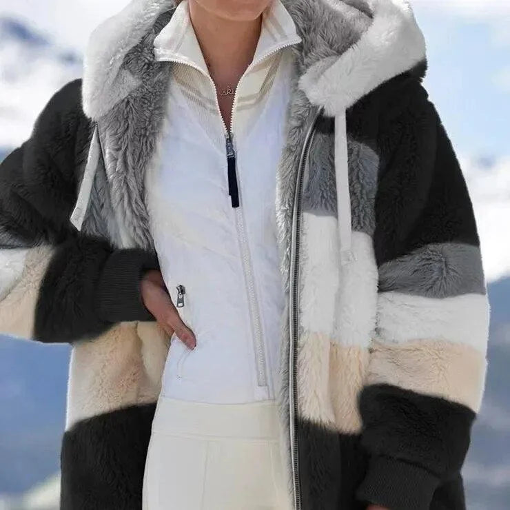 Women's Fitted Puffer Jacket | Protective Hood, Side Pockets, Warm Winter Coat 4