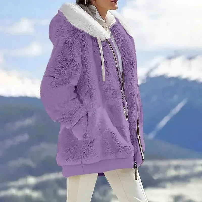 Women's Fitted Puffer Jacket | Protective Hood, Side Pockets, Warm Winter Coat 7