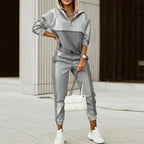 Women's Jogger Set | Half-Zip Top, Patterned Two-Piece Athleisure 2