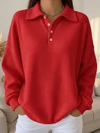 Women's Jumper | Classic Polo Collar, Stretch Fabric, Versatile Style 2