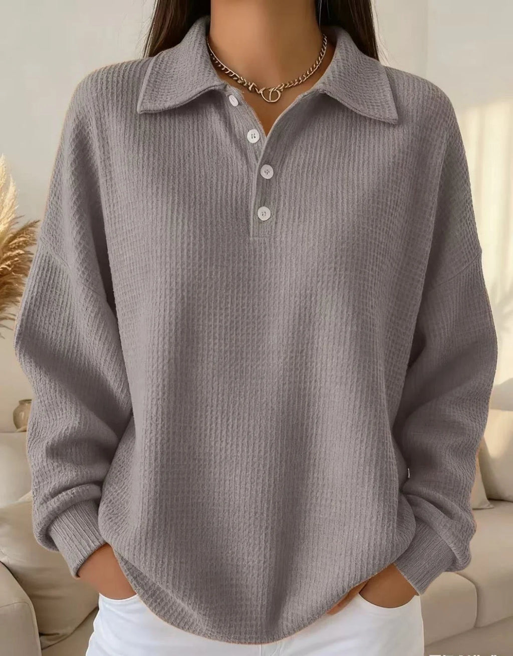 Women's Jumper | Classic Polo Collar, Stretch Fabric, Versatile Style 4