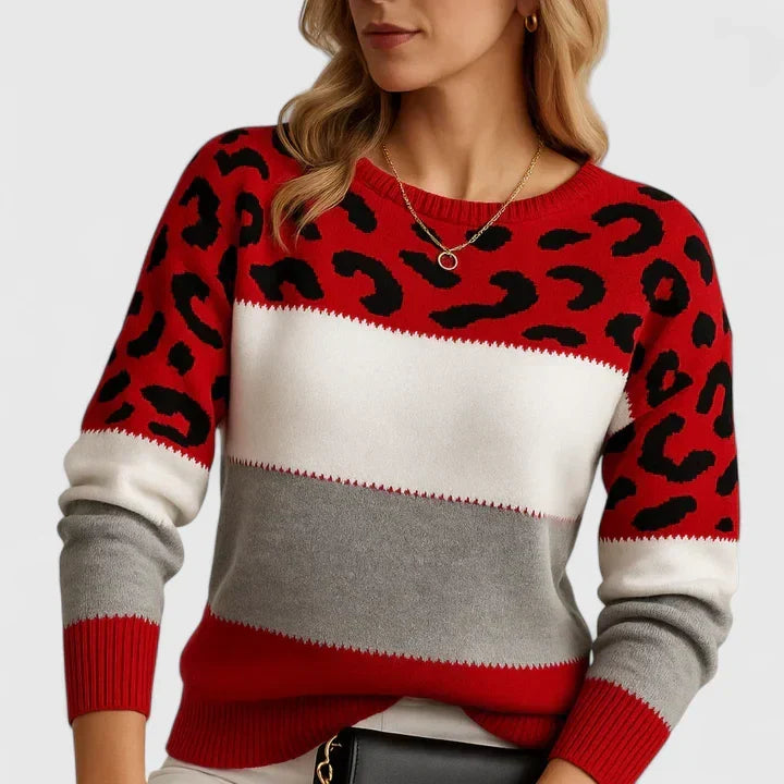 Women's Jumper | Leopard Print, Relaxed Fit, Lightweight Comfort 2