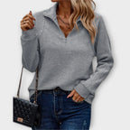 Women's Jumper | V-Neck Zipper, Comfortable Fit, Versatile Style 3