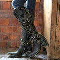 Women's Knee High Boots | Pointed Toe, Mid Block Heel, Orthopaedic Support 0