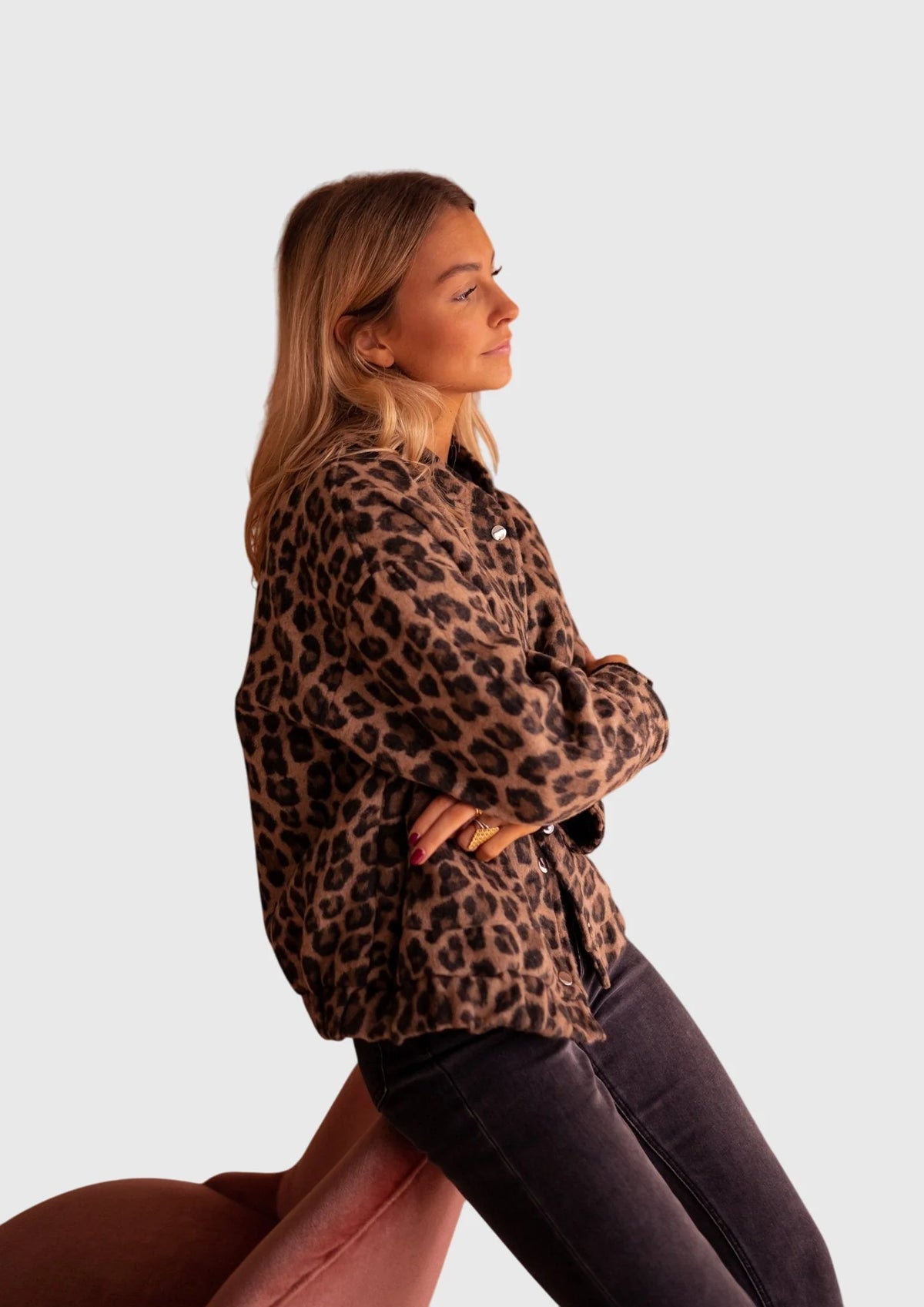Women's Leopard Print Jacket | Lightweight, Tailored Fit, Versatile Style 8