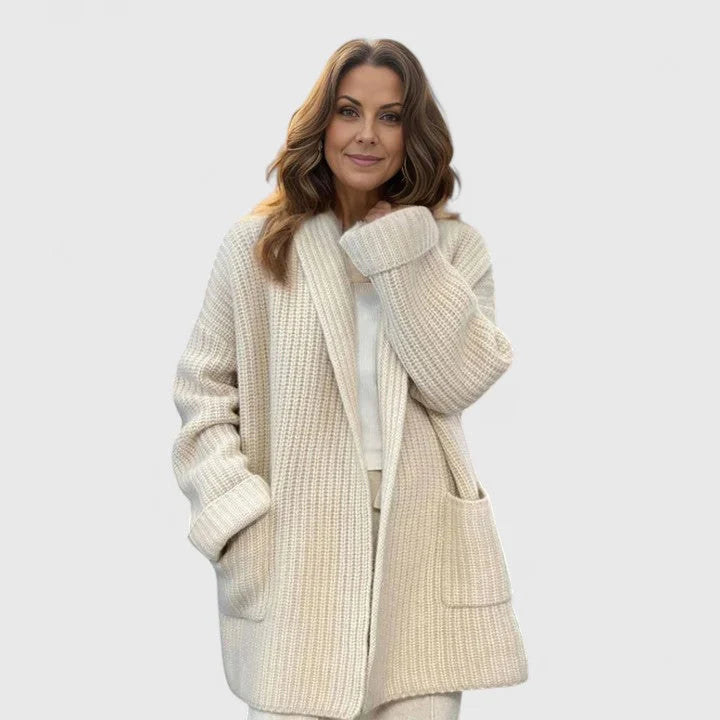 Women's Long Cardigan | Comfortable Knit, Ribbed Design, Functional Pockets 2