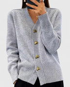 Women's Long Cardigan | Elegant Heart Button Accents, Soft Drape, Classic Fit 2