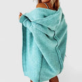 Women's Long Cardigan | Oversized Fit, Large Hood, Knee-Length 0