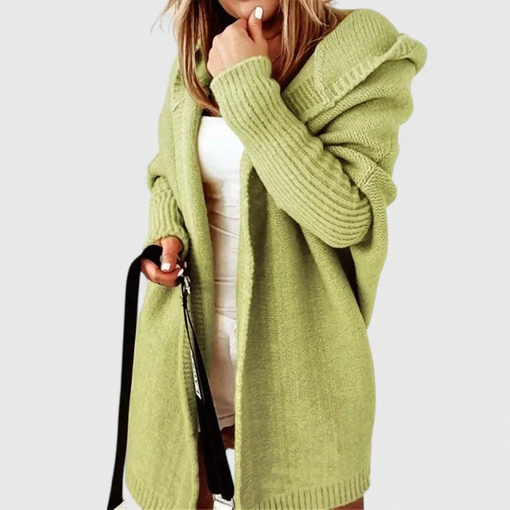 Women's Long Cardigan | Oversized Fit, Large Hood, Knee-Length 4