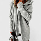 Women's Long Cardigan | Oversized Fit, Large Hood, Knee-Length 5