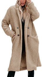 Women's Long Teddy Coat | Soft Texture, Knee-Length, Relaxed Fit 3