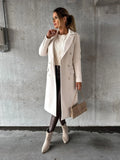 Women's Longline Coat | Double-Breasted, Knee-Length, Perfect for Winter 0