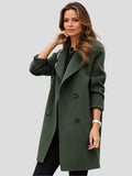 Women's Longline Trench Coat | Double-Breasted, Sharp Lapels, Elegant Design 0