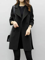 Women's Longline Trench Coat | Double-Breasted, Sharp Lapels, Elegant Design 6