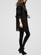 Women's Longline Trench Coat | Double-Breasted, Sharp Lapels, Elegant Design 7
