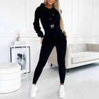 Women's Loungewear Set | Fitted High Waist Top and Relaxed Fit Pants, Soft Fabric 3