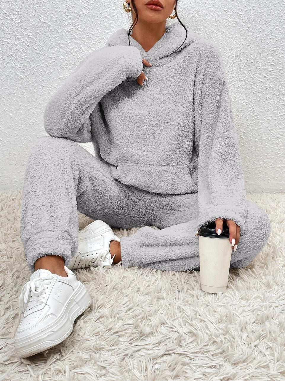 Women's Loungewear Set | Soft Fleece Hoodie and Joggers, Relaxed Fit 0