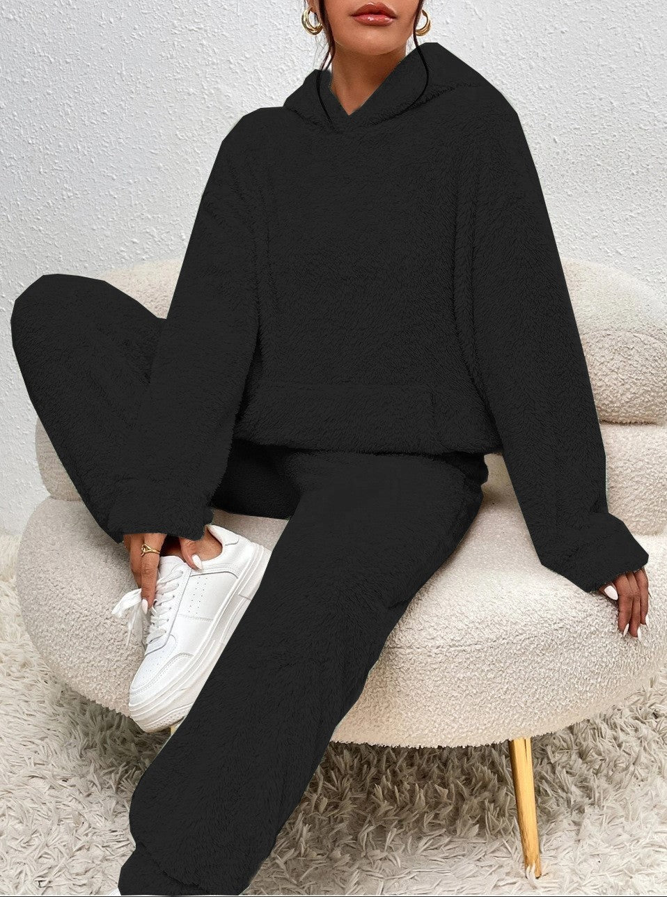 Women's Loungewear Set | Soft Fleece Hoodie and Joggers, Relaxed Fit 3