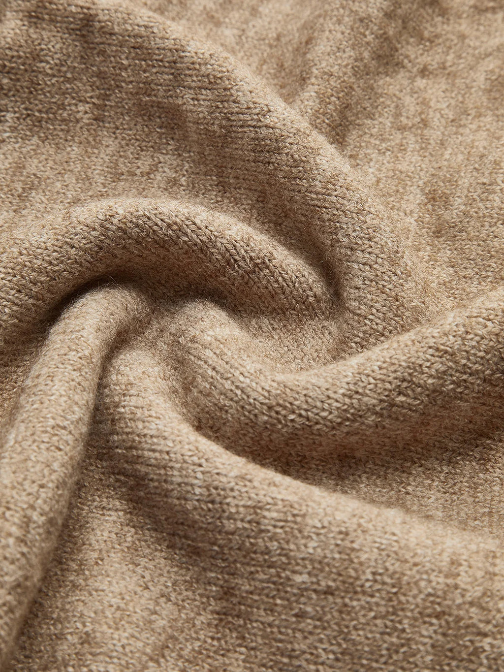 Women's Loungewear Set | Soft Knit Turtleneck Sweater and Wide-Leg Pants in Camel 5