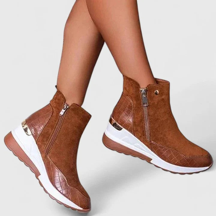 Women's Orthopaedic Boots | Lightweight Wedge Insole, Suede Upper, Non-Slip Sole 0