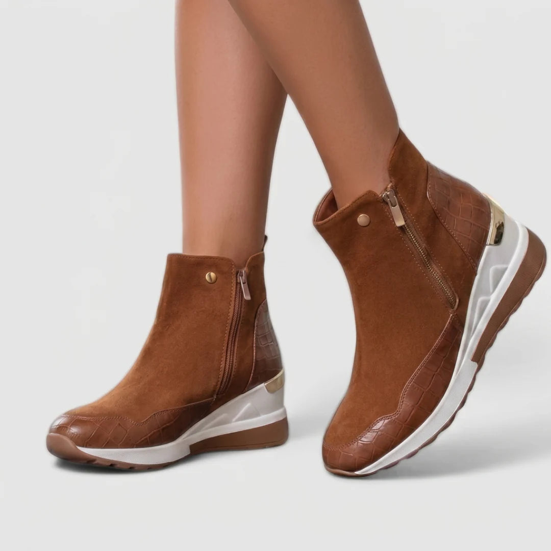 Women's Orthopaedic Boots | Lightweight Wedge Insole, Suede Upper, Non-Slip Sole 2
