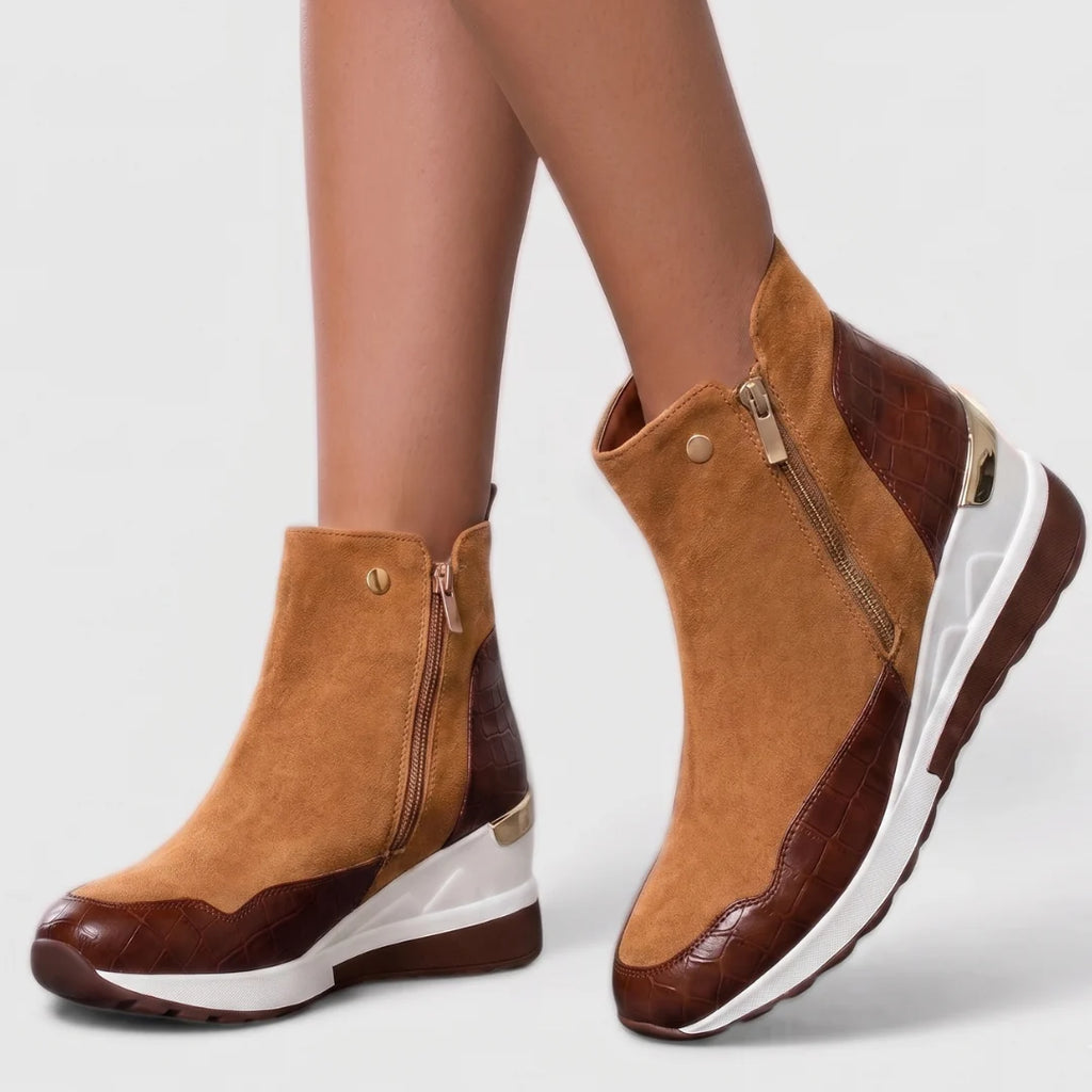 Women's Orthopaedic Boots | Lightweight Wedge Insole, Suede Upper, Non-Slip Sole 4