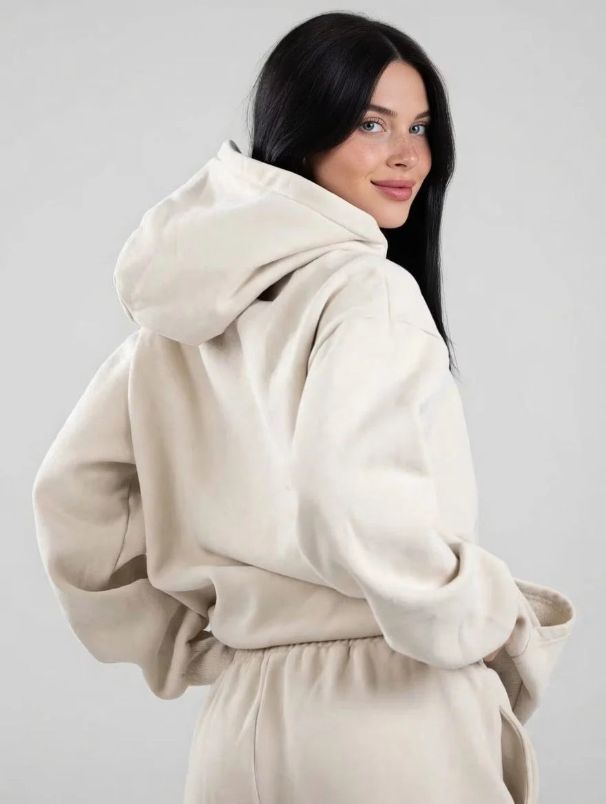 Women's Oversized Hoodie and Jogger Set | Soft Cotton, Casual Comfort 2