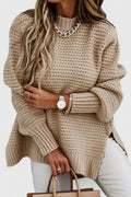 Women's Oversized Jumper | Comfortable Loose Fit, Slit Design, Classic O Neckline 0
