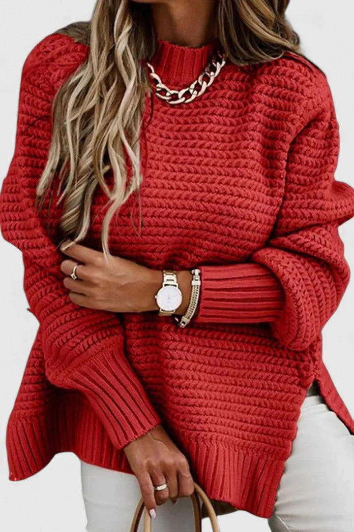 Women's Oversized Jumper | Comfortable Loose Fit, Slit Design, Classic O Neckline 6