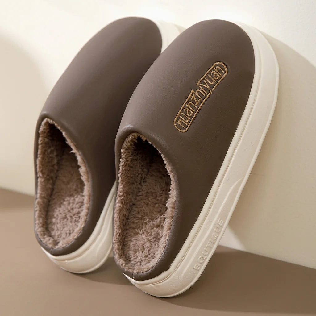 Women's Platform Clog Slippers | Plush Lining, Closed-Toe Design, Thick Sole 1