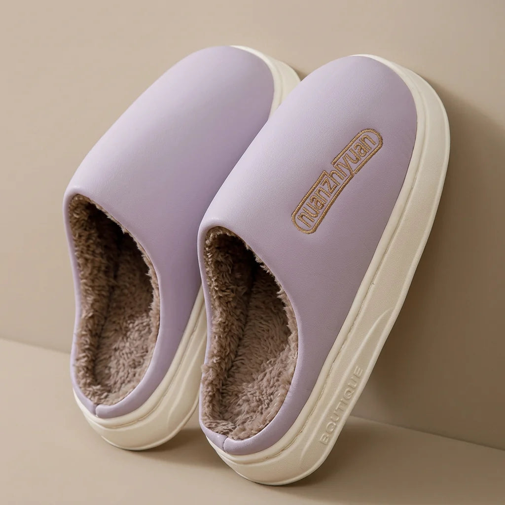 Women's Platform Clog Slippers | Plush Lining, Closed-Toe Design, Thick Sole 3