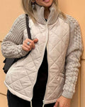 Women's Puffer Jacket | Padded Body, Soft Knitted Sleeves, Warm and Comfortable 0