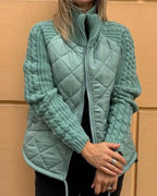Women's Puffer Jacket | Padded Body, Soft Knitted Sleeves, Warm and Comfortable 6